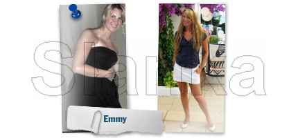 Emmy Före och efter Slanka, Emmy