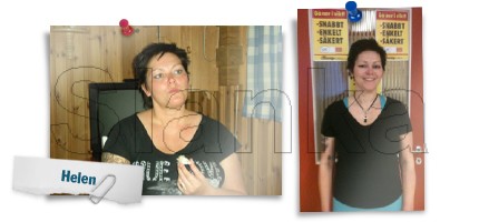 Helen Före och efter Slanka, Helen