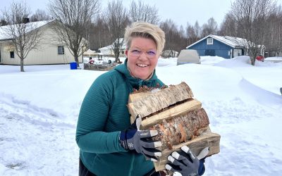 Stapla ved är en utmärkt träningsform